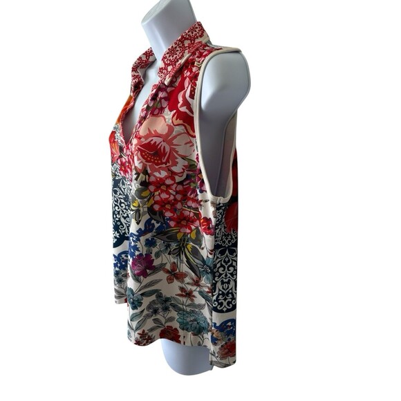 Johnny Was XL Tango Active Pique Polo V Neck Collar Tank - Picture 3 of 6